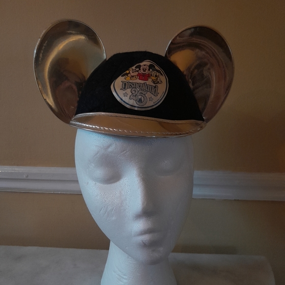RARE Vintage Disneyland 25th Mickey Mouse Ears Youth Adult Hat Embroidered - Picture 5 of 5